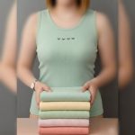 تاپ زنانه بیسیک چاپ پاپیون‌ عمده (پک 6 عددی)