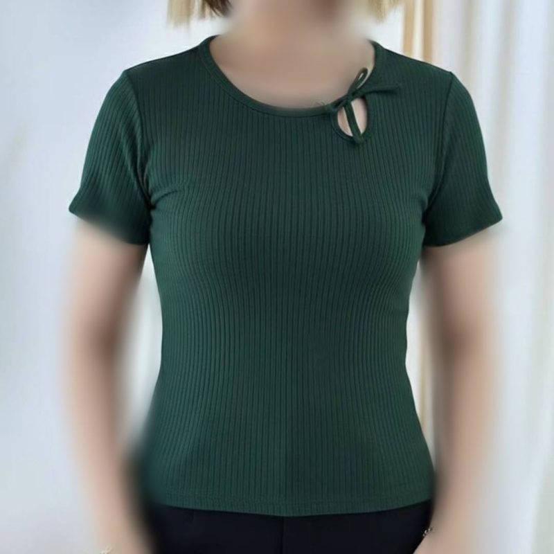 تیشرت نیم‌ استین گره ای عمده (پک 6 عددی)