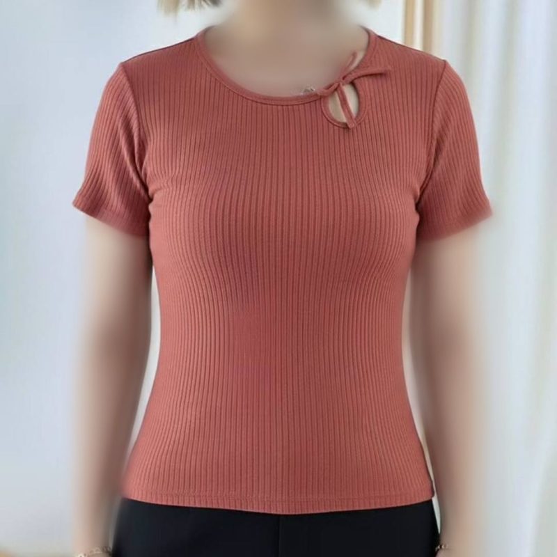 تیشرت نیم‌ استین گره ای عمده (پک 6 عددی)