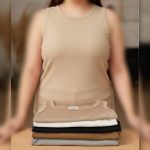 تاپ یقه گرد قواره دار قد ۷۰ عمده (پک 6 عددی)