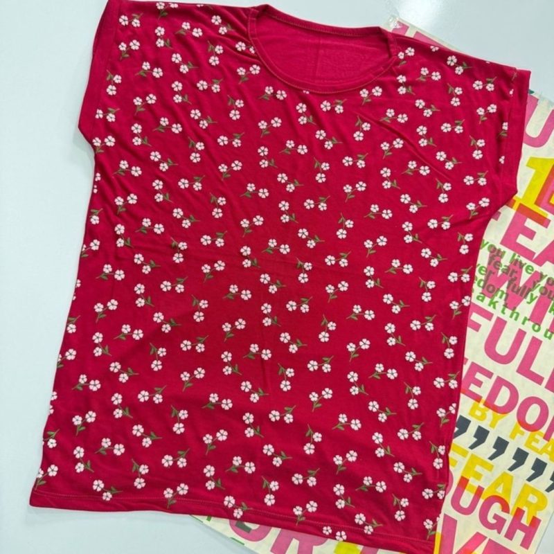 تیشرت استین سرخود بابونه عمده (پک 6 عددی)