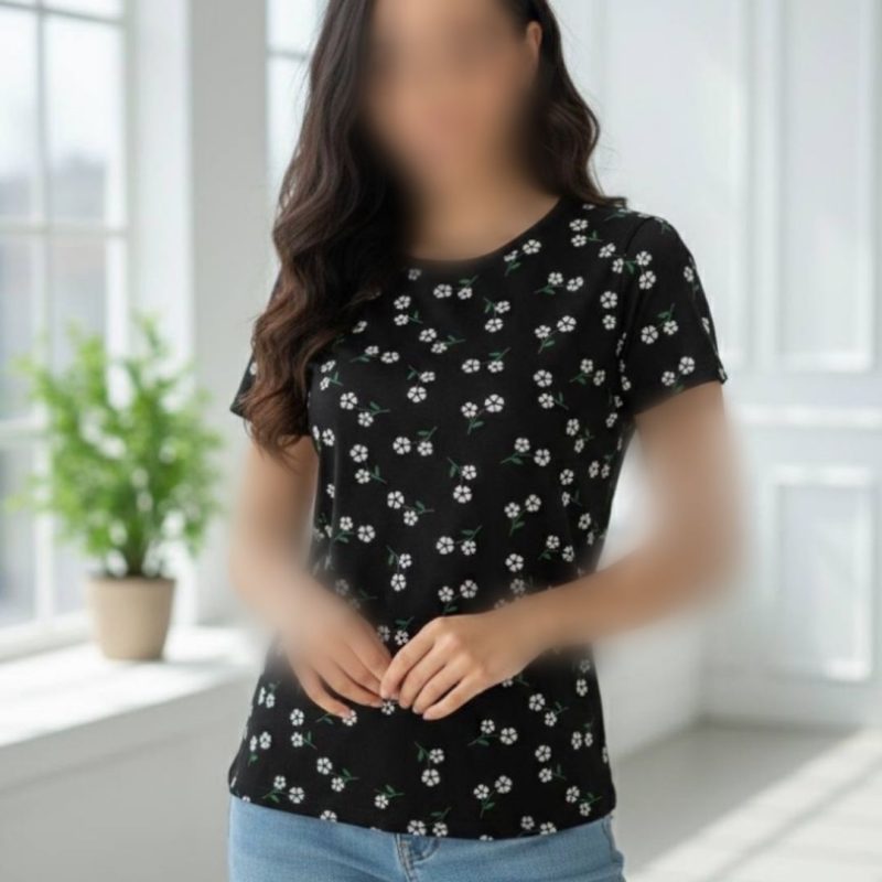 تیشرت استین سرخود بابونه عمده (پک 6 عددی)