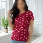 تیشرت استین سرخود بابونه عمده (پک 6 عددی)