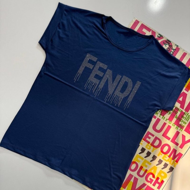 تیشرت نیم استین نگینی عمده (پک 6 عددی)