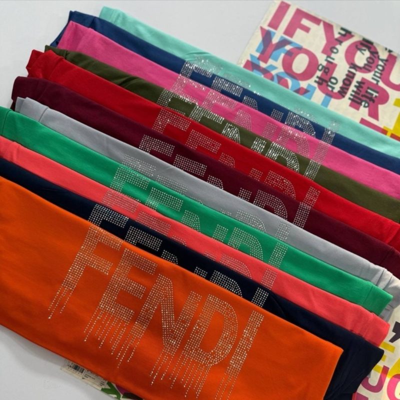 تیشرت نیم استین نگینی عمده (پک 6 عددی)