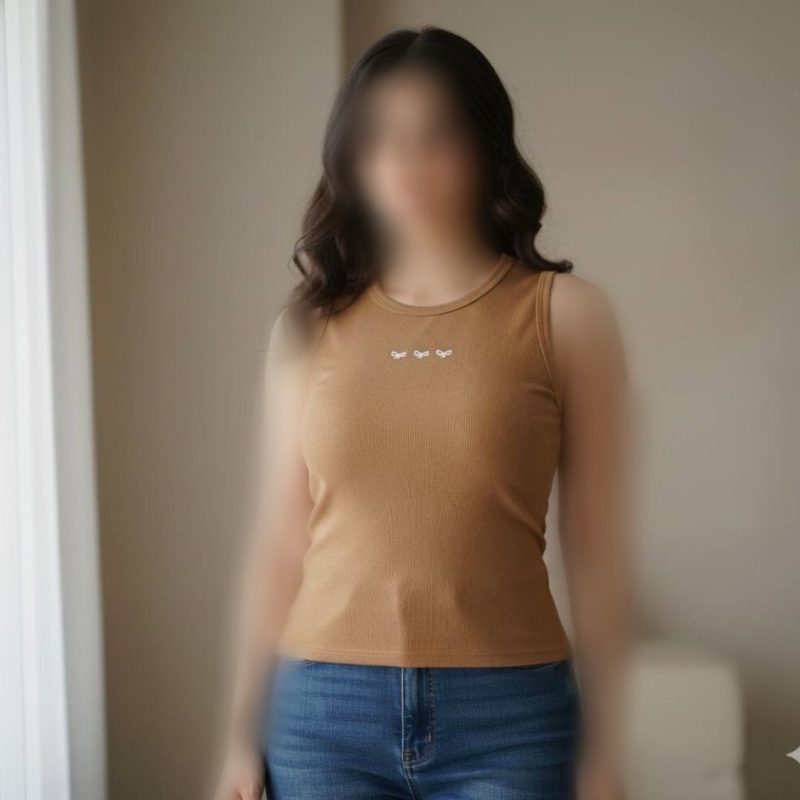 کراپ تاپ حلقه ای چاپ پاپیون عمده (پک 12 عددی)