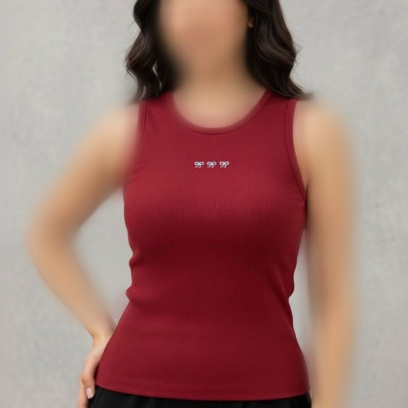 کراپ تاپ حلقه ای چاپ پاپیون عمده (پک 12 عددی)