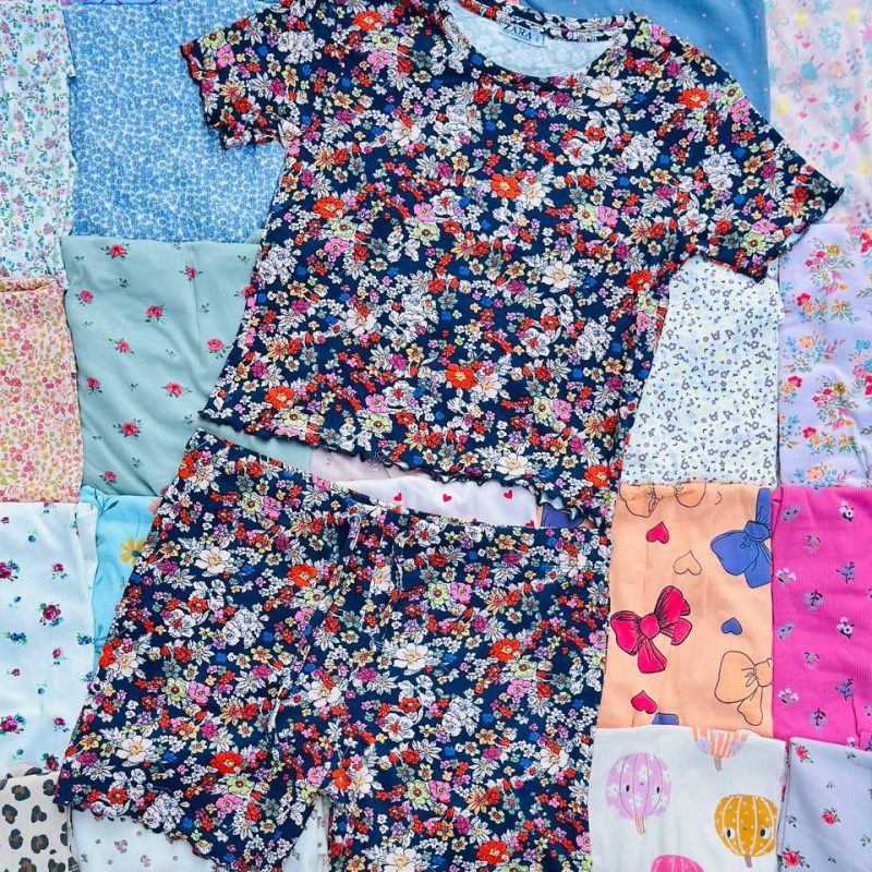ست کراپ و‌ شورتک ZARA عمده (پک 6 عددی)