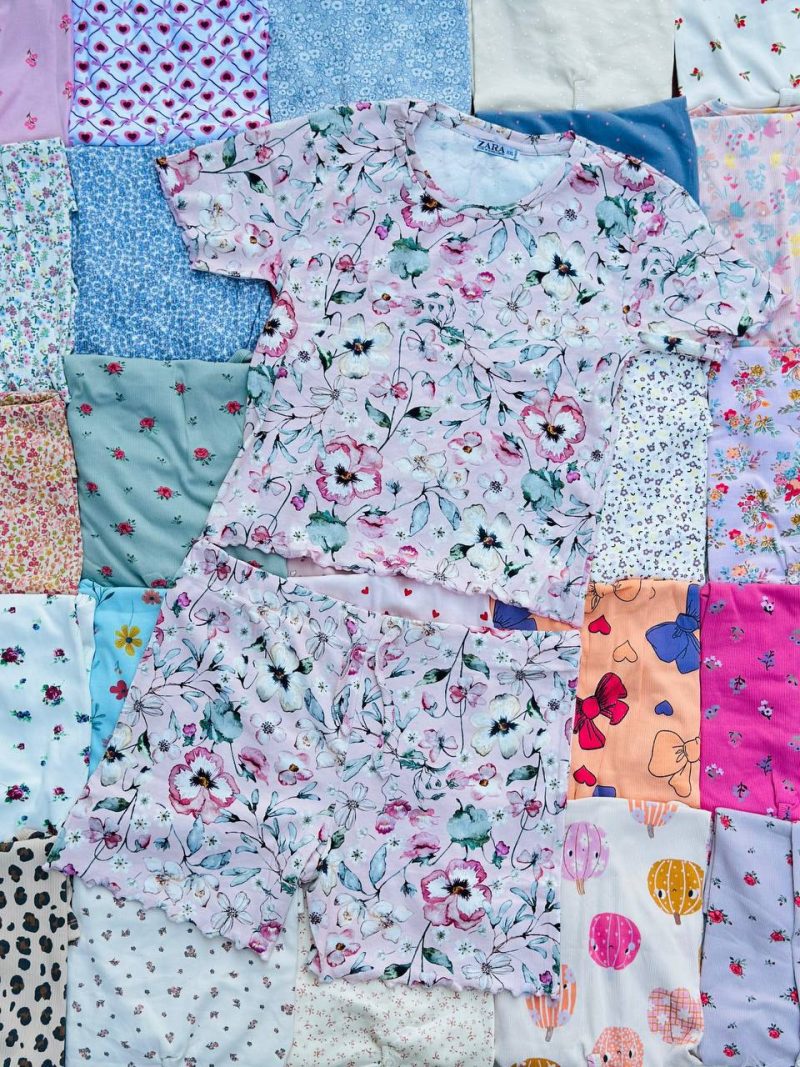 ست کراپ و‌ شورتک ZARA عمده (پک 6 عددی)
