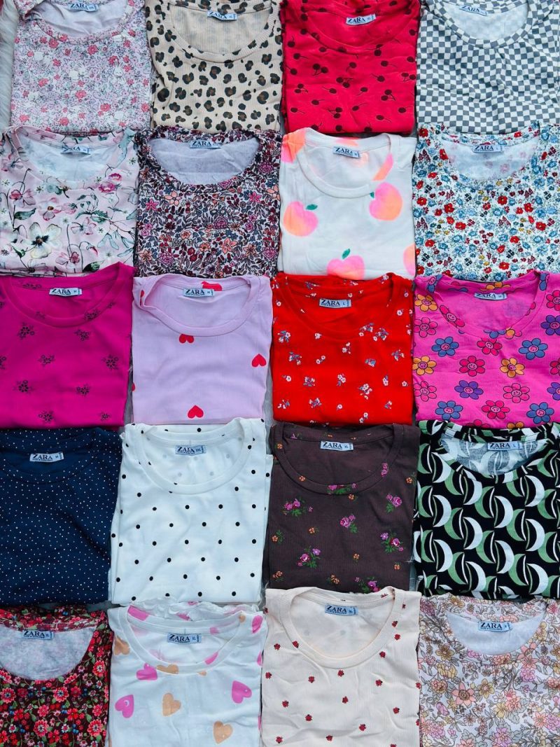 ست کراپ و‌ شورتک ZARA عمده (پک 6 عددی)