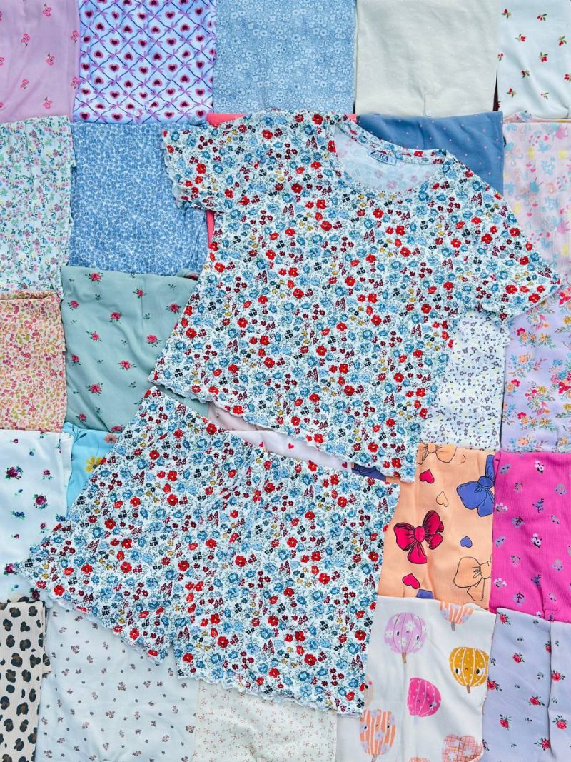 ست کراپ و‌ شورتک ZARA عمده (پک 6 عددی)