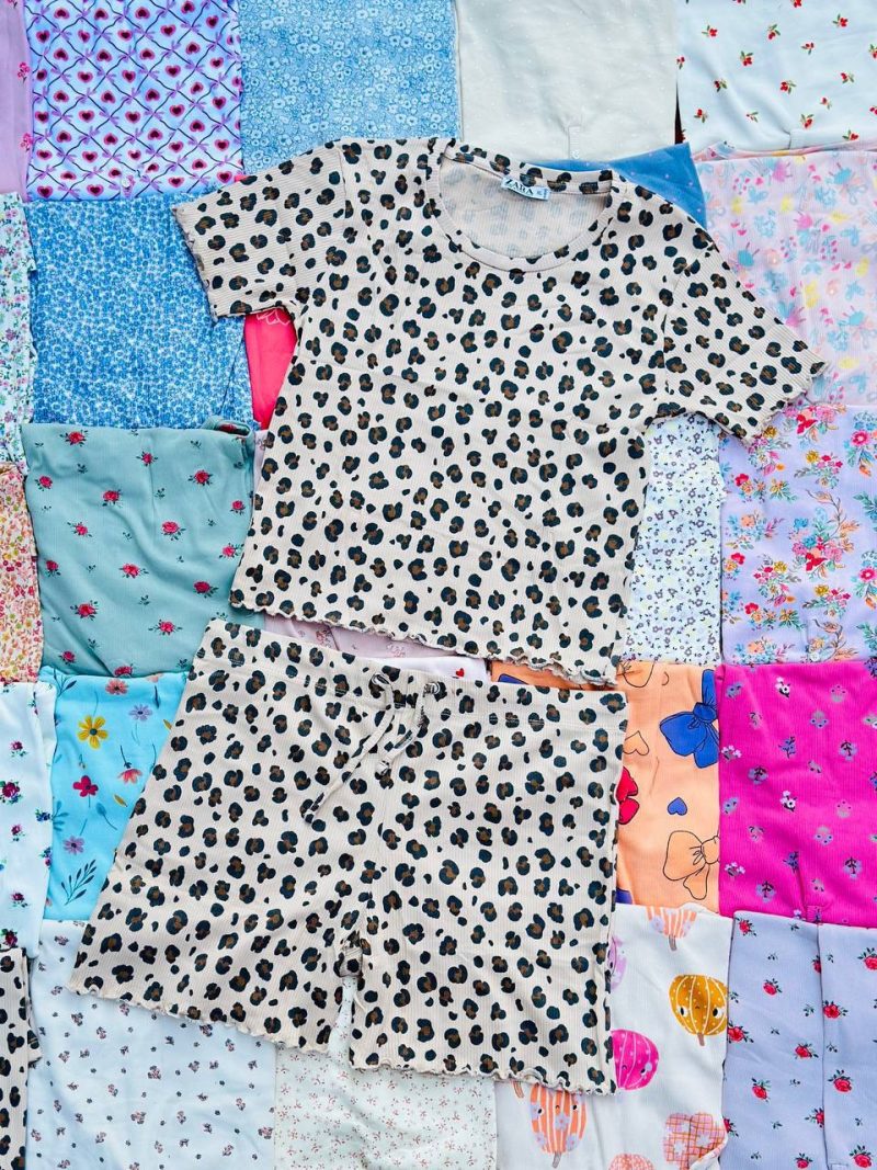 ست کراپ و‌ شورتک ZARA عمده (پک 6 عددی)