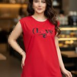 تیشرت استین سرخود love عمده (پک 4 عددی)
