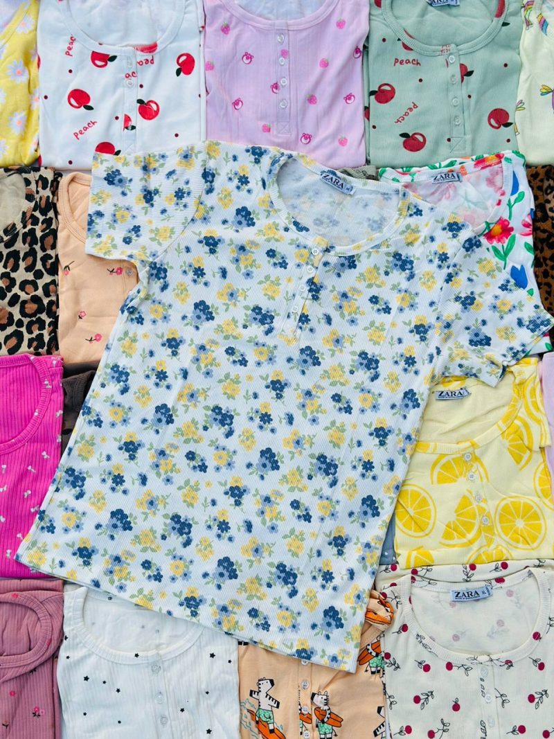 تیشرت یقه گرد ZARA عمده (پک 6 عددی)