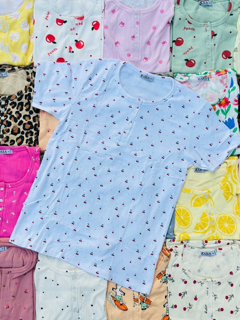 تیشرت یقه گرد ZARA عمده (پک 6 عددی)