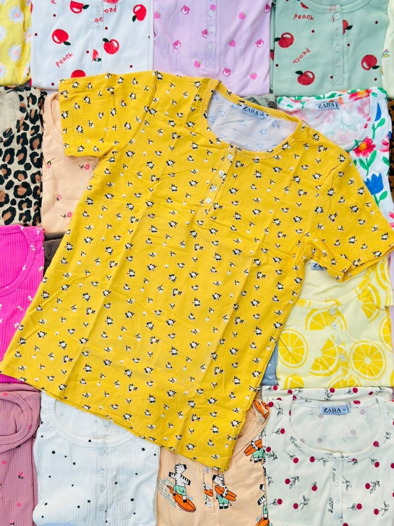 تیشرت یقه گرد ZARA عمده (پک 6 عددی)