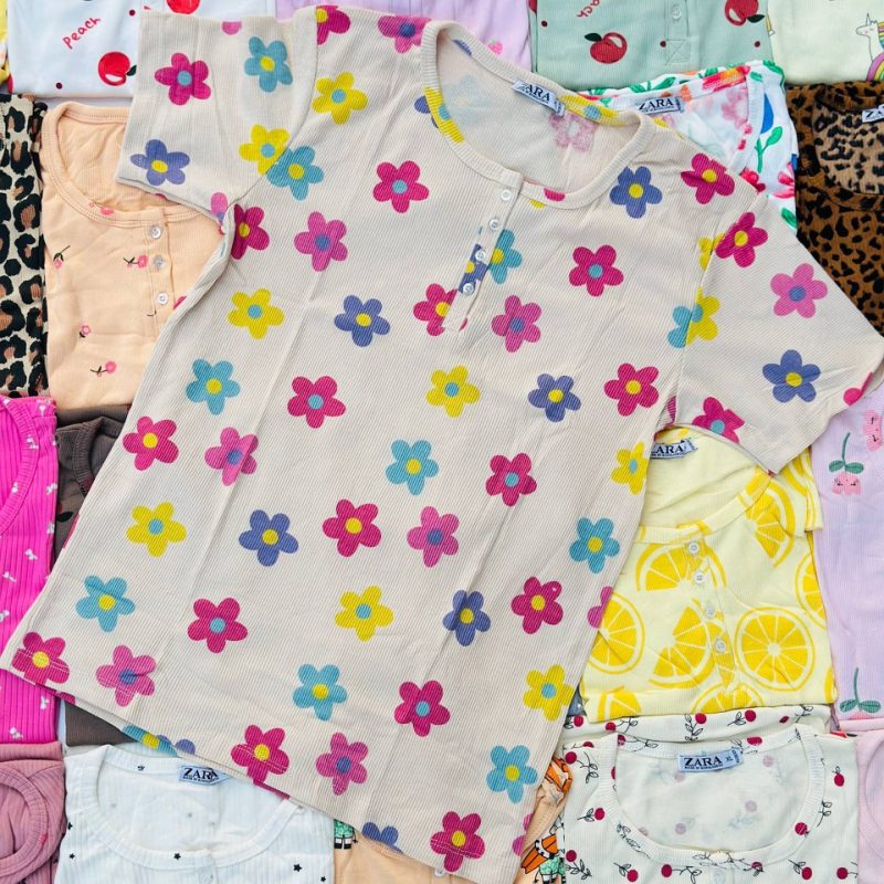 تیشرت یقه گرد ZARA عمده (پک 6 عددی)