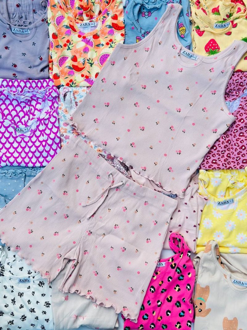 ست کراپ شورتک ZARA عمده (پک 6 عددی)