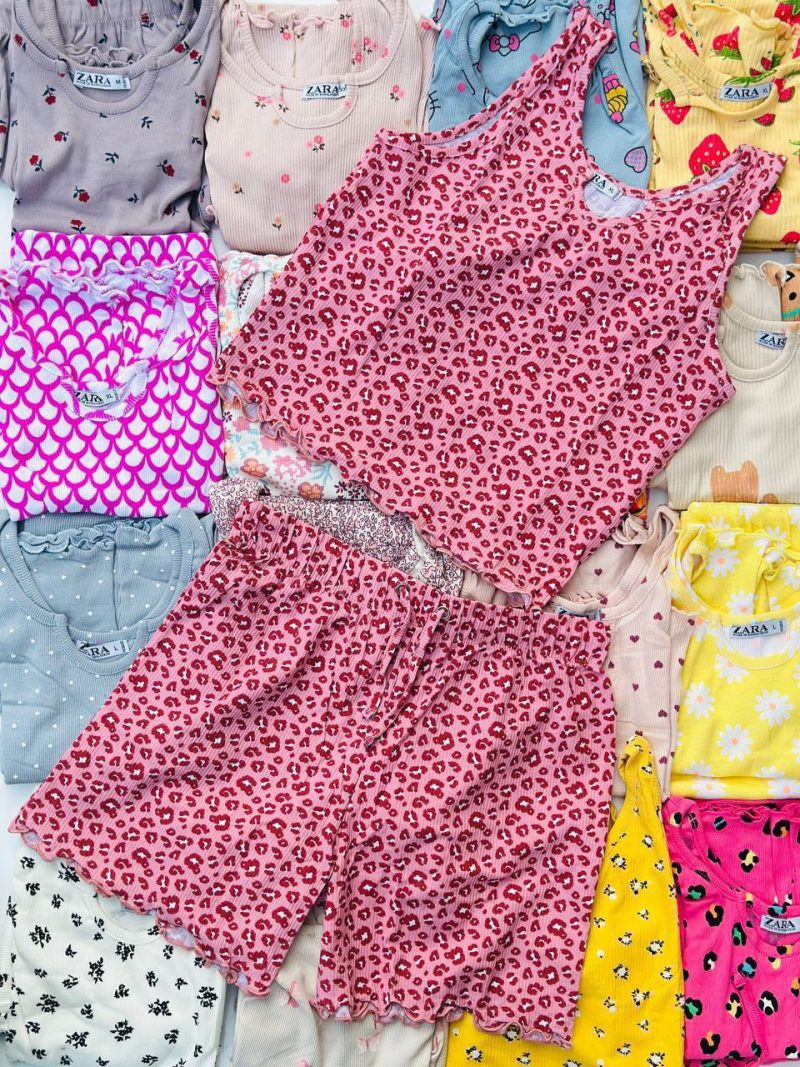 ست کراپ شورتک ZARA عمده (پک 6 عددی)