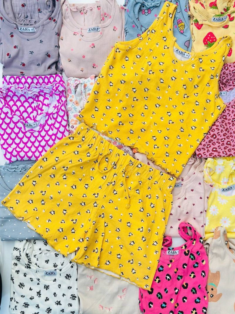 ست کراپ شورتک ZARA عمده (پک 6 عددی)