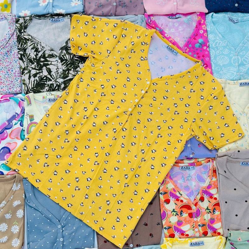 تیشرت یقه هفت ZARA عمده (پک 6 عددی)