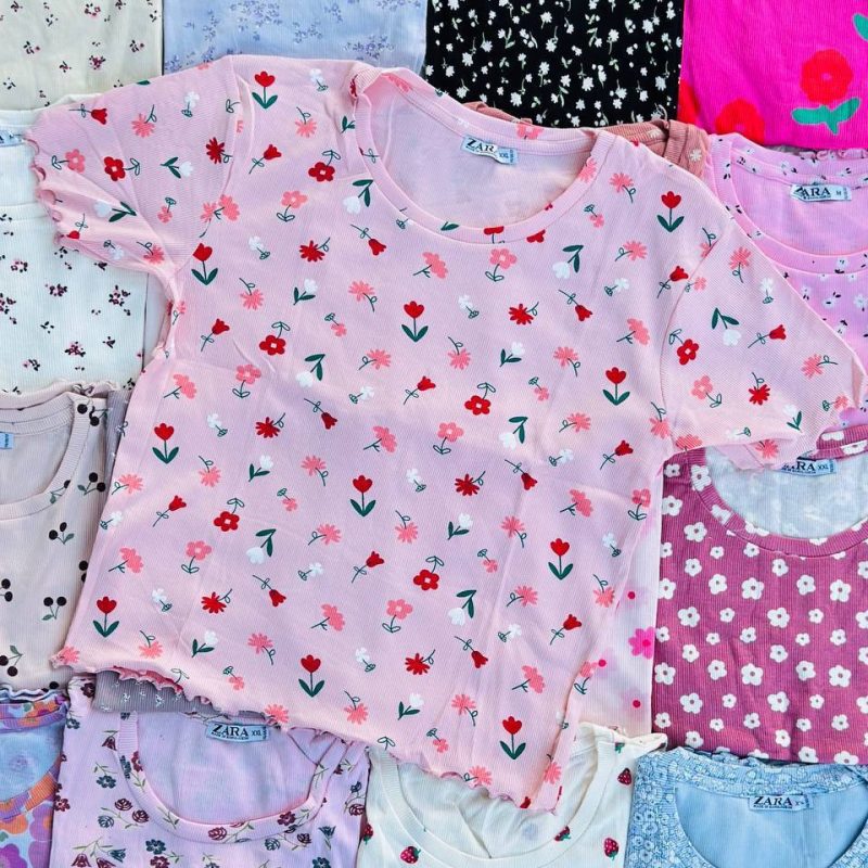 کراپ ZARA مدل چیندار عمده (پک 6 عددی)