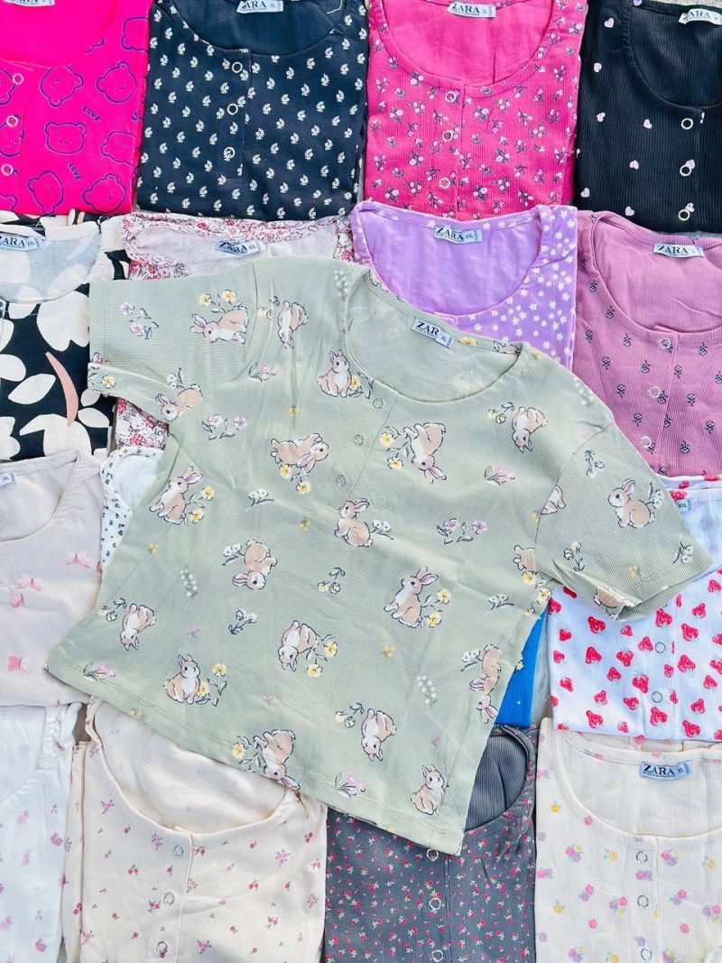 کراپ ZARA یقه ۳ دکمه عمده (پک 6 عددی)