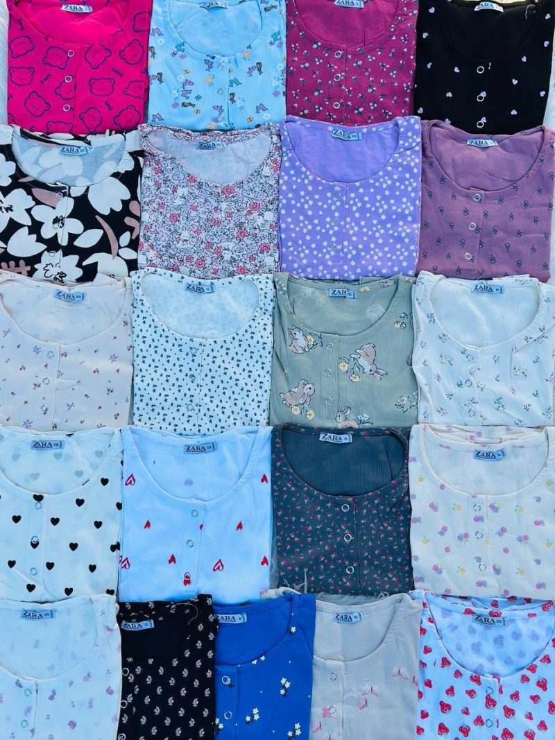کراپ ZARA یقه ۳ دکمه عمده (پک 6 عددی)