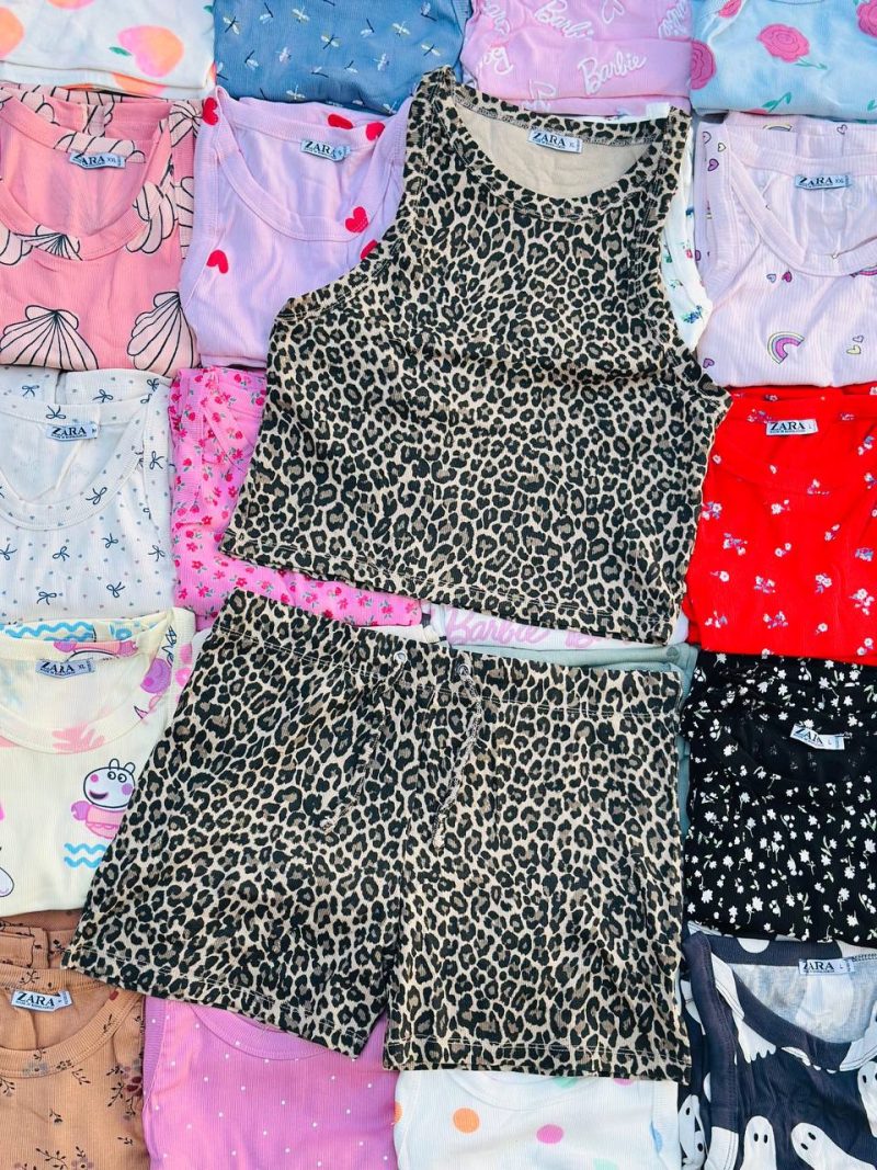 ست کراپ شورتک ZARA عمده (پک 6 عددی)