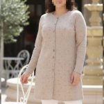 مانتو یقه گرد دکمه چوبی عمده (پک 6 عددی)