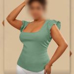 تیشرت یقه خشتی عروسکی عمده (پک 6 عددی)