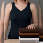 تاپ یقه دلبر رنگ نود عمده (پک 6 عددی)
