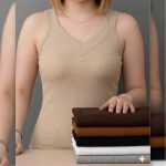 تاپ یقه دلبر رنگ نود عمده (پک 6 عددی)