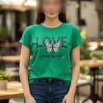 تیشرت استین سرخود LOVE عمده (پک 5 عددی)