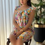 ست تاپ و شلوارک ساتین (پک 3 عددی)