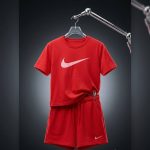 ست کراپ و شورتک  نایک لیزری پارچه ای (پک 10 عددی)