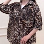 شومیز باکسی پلنگی عمده (پک 4 عددی)