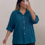 شومیز مانتویی یقه هفت عمده (پک 4 عددی)