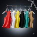 تاپ یک طرف خالی یقه بندی عمده(پک 6 عددی)