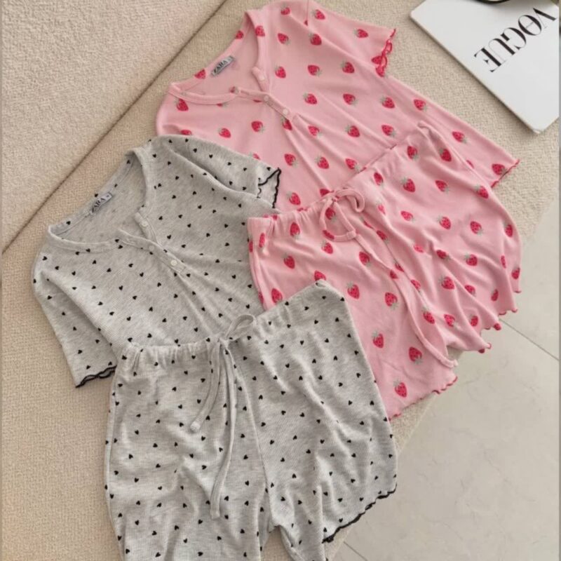 ست کراپ و‌ شورتک zara عمده (پک 6 عددی)