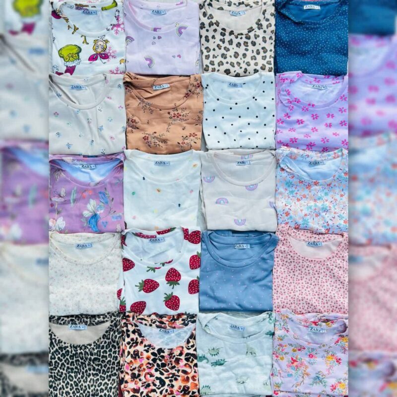 ست کراپ و شورتک ZARA عمده (پک 6 عددی)
