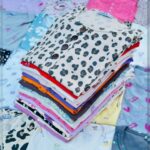 تیشرت یقه گرد ZARA دکمه چوبی عمده (پک 6 عددی)