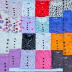تیشرت یقه گرد ZARA دکمه چوبی عمده (پک 6 عددی)