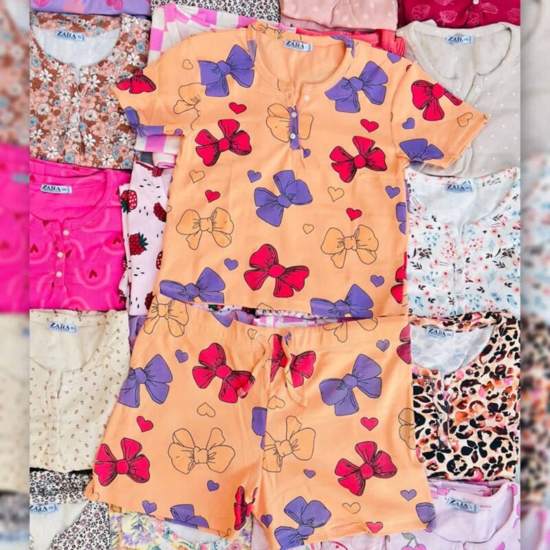 ست کراپ و شورتک zara عمده (پک 6 عددی)
