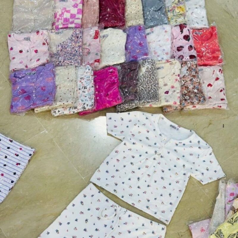 ست کراپ و شورتک zara عمده (پک 6 عددی)