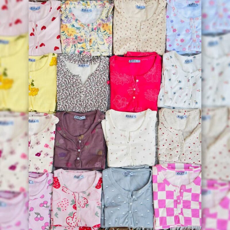 ست کراپ و شورتک zara عمده (پک 6 عددی)
