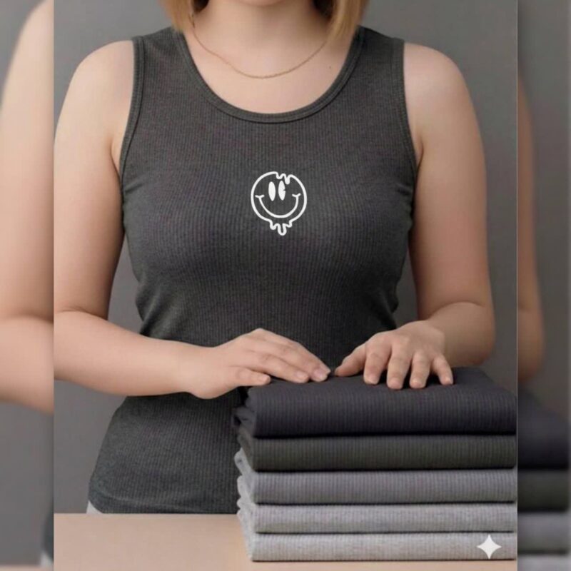 تاپ بیسیک 3طرح گلدوزی عمده (پک 6 عددی)