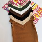 تاپ یقه خشتی پرفروش (پک 6 عددی)