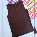 تاپ حلقه ای یقه ۳ دکمه (پک 6 عددی)