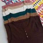 تاپ حلقه ای یقه ۳ دکمه (پک 6 عددی)